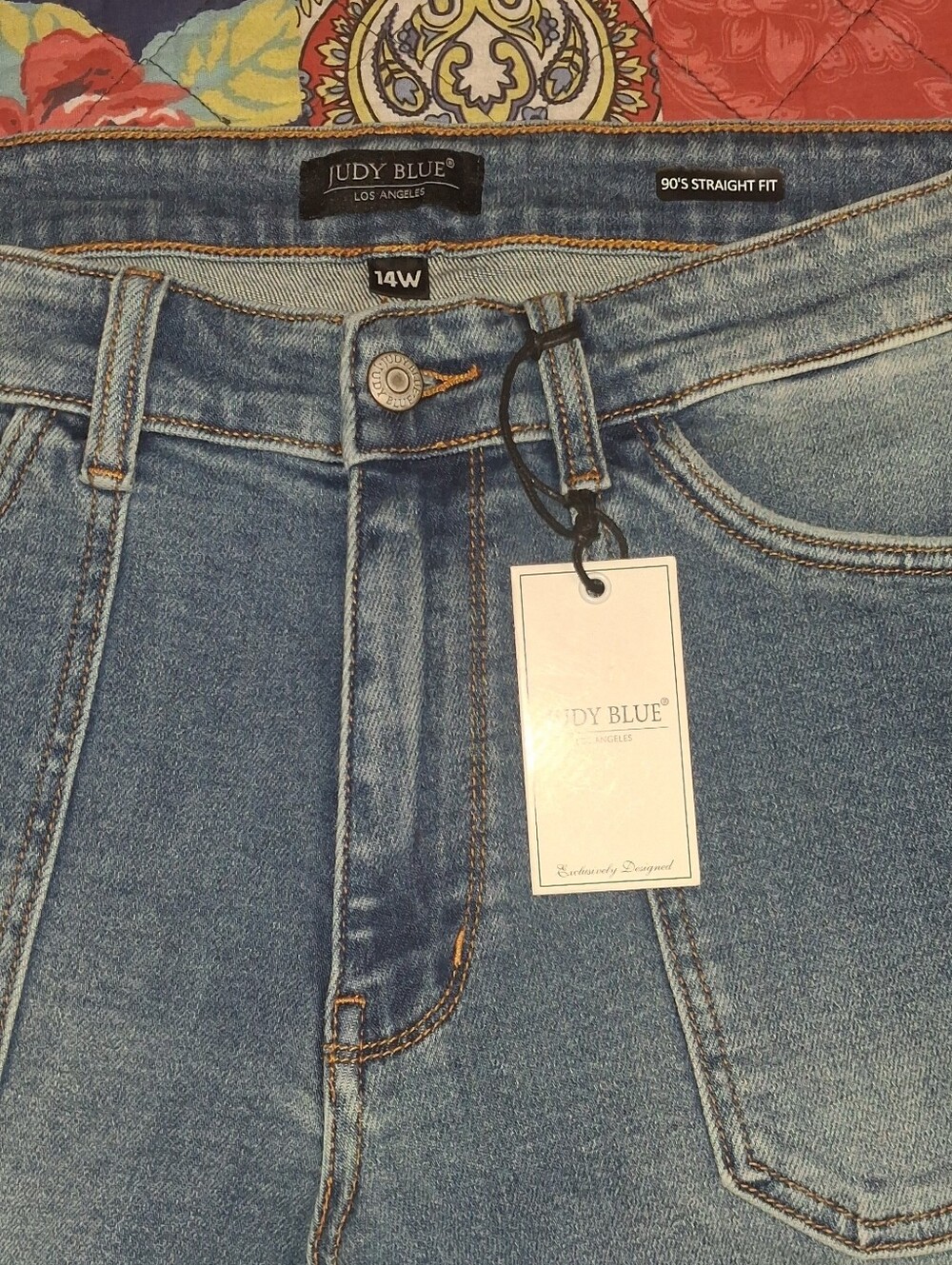 Judy Blue 90s Straight Jeans Casual Light Blue Cargo Jeans - Picture 5 of 12